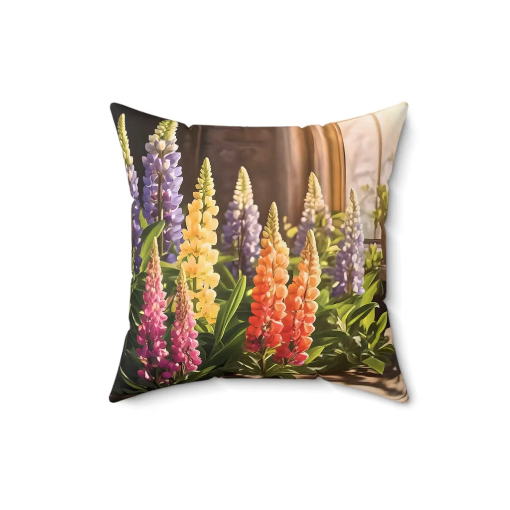 Lupin Floral Pillow - Polyester Square Pillow - DipaliZ