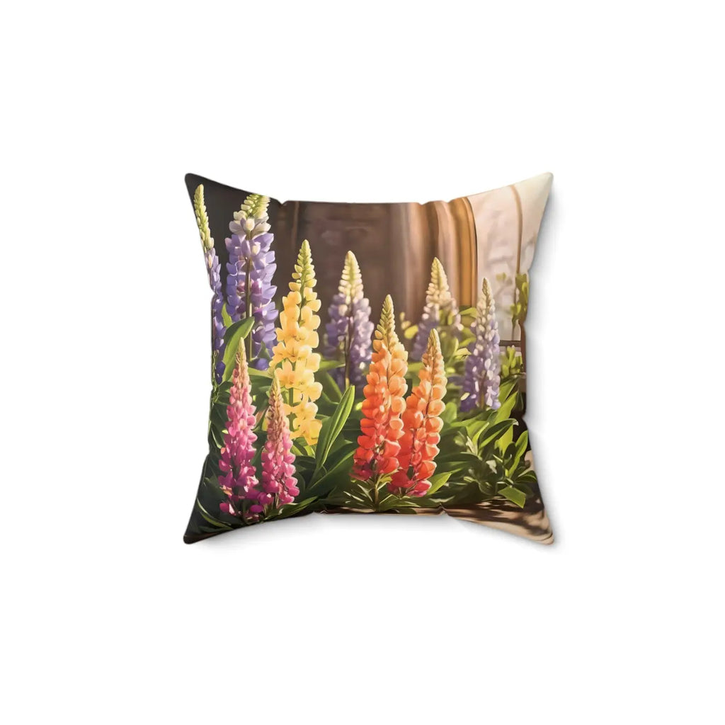 Lupin Floral Pillow - Polyester Square Pillow - DipaliZ