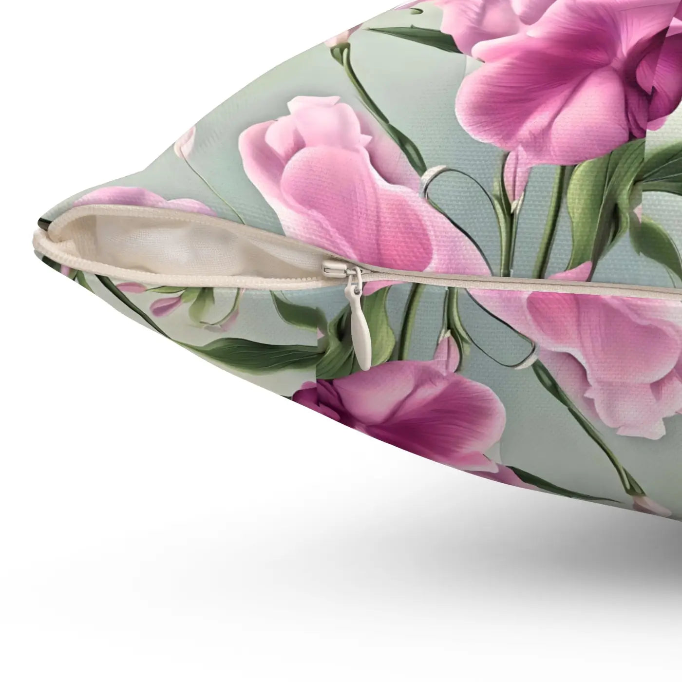 Sweet Pea Polyester Square Pillow - Cozy Home Decor - DipaliZ