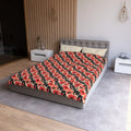 Vintage Poppy Floral Duvet Cover - Brushed Microfiber - DipaliZ
