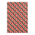 Vintage Floral Red Pattern Area Rug - Bold Poppy Design - DipaliZ