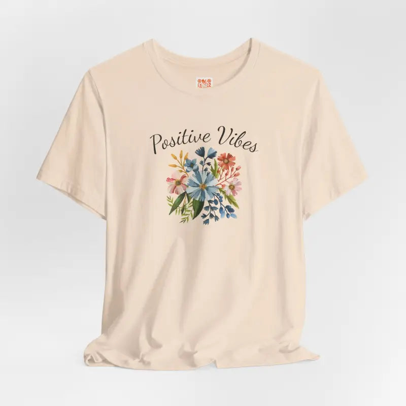 Positive Vibes Floral Tee - Unisex Short Sleeve - DipaliZ