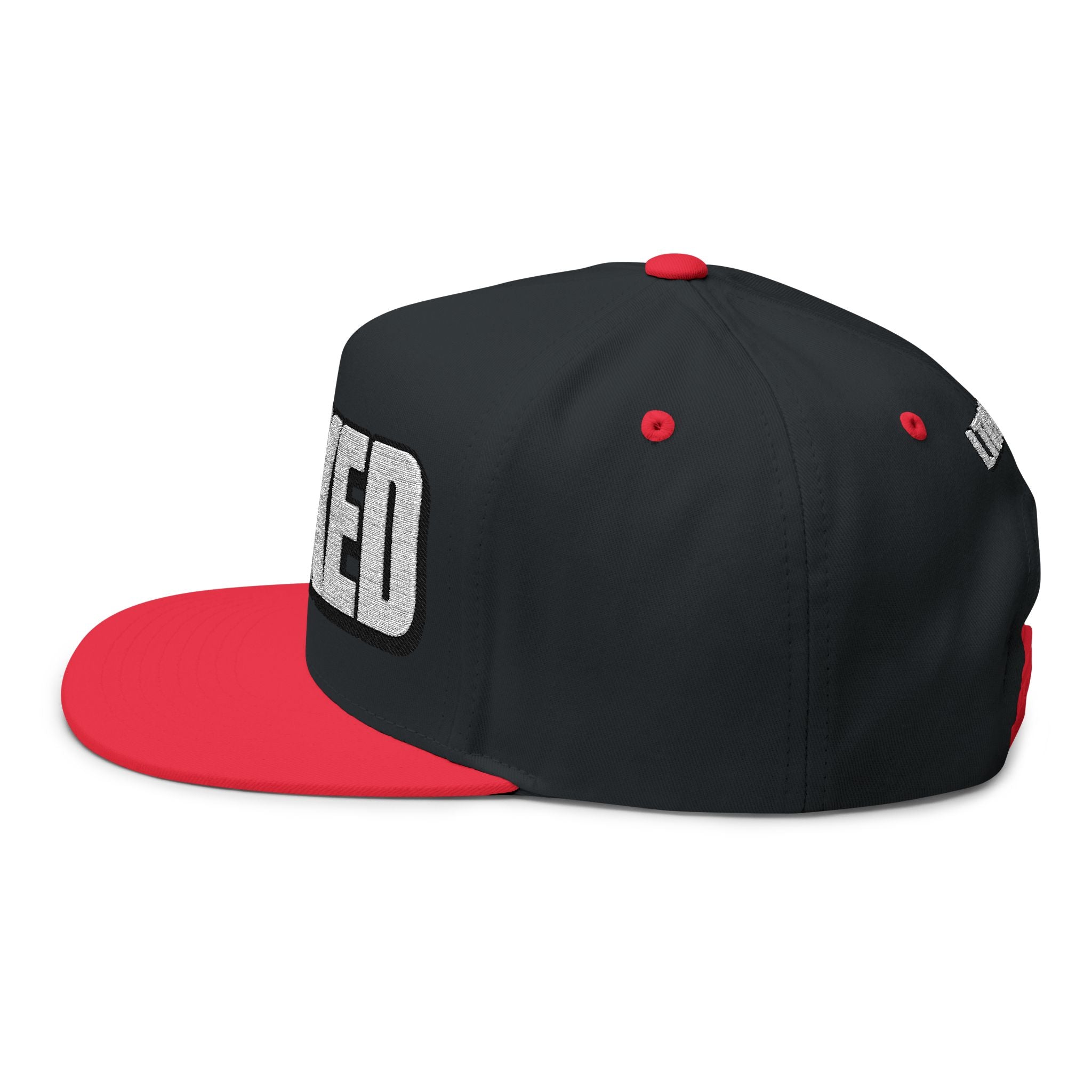 INTO: LOCKED Embroidered Flat Bill Cap – Chastity Lifestyle Hat for Caged Subs, Kinksters & Devoted Toys