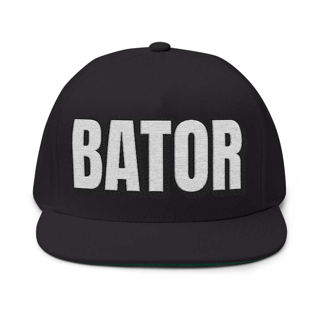 INTO: BATOR Embroidered Flat Bill Cap – Kink Hat for Edgers, Strokers & Masturbation Enthusiasts