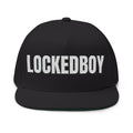 INTO: LOCKEDBOY Embroidered Flat Bill Cap – Chastity Kink Hat for Proud Subs