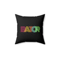 Retro Bator Spun Polyester Square Pillow