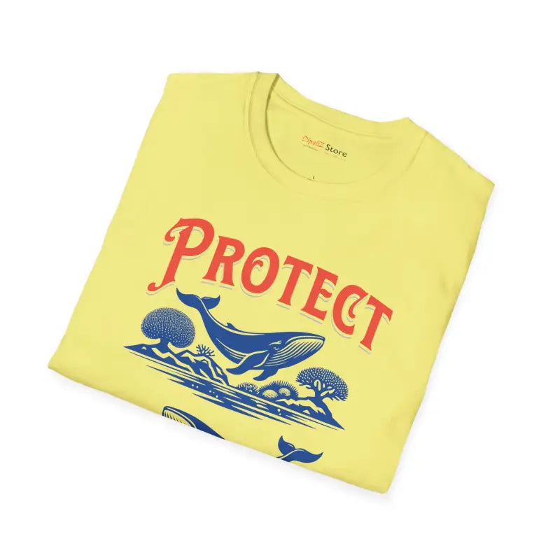 Ocean Unisex Softstyle Tee - Protect Marine Life - DipaliZ
