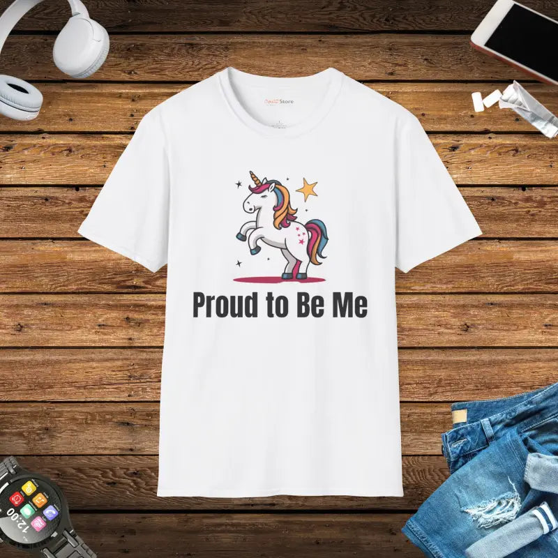 Cozy Unicorn Tee - Proud to be Me LGBTQ Shirt - DipaliZ