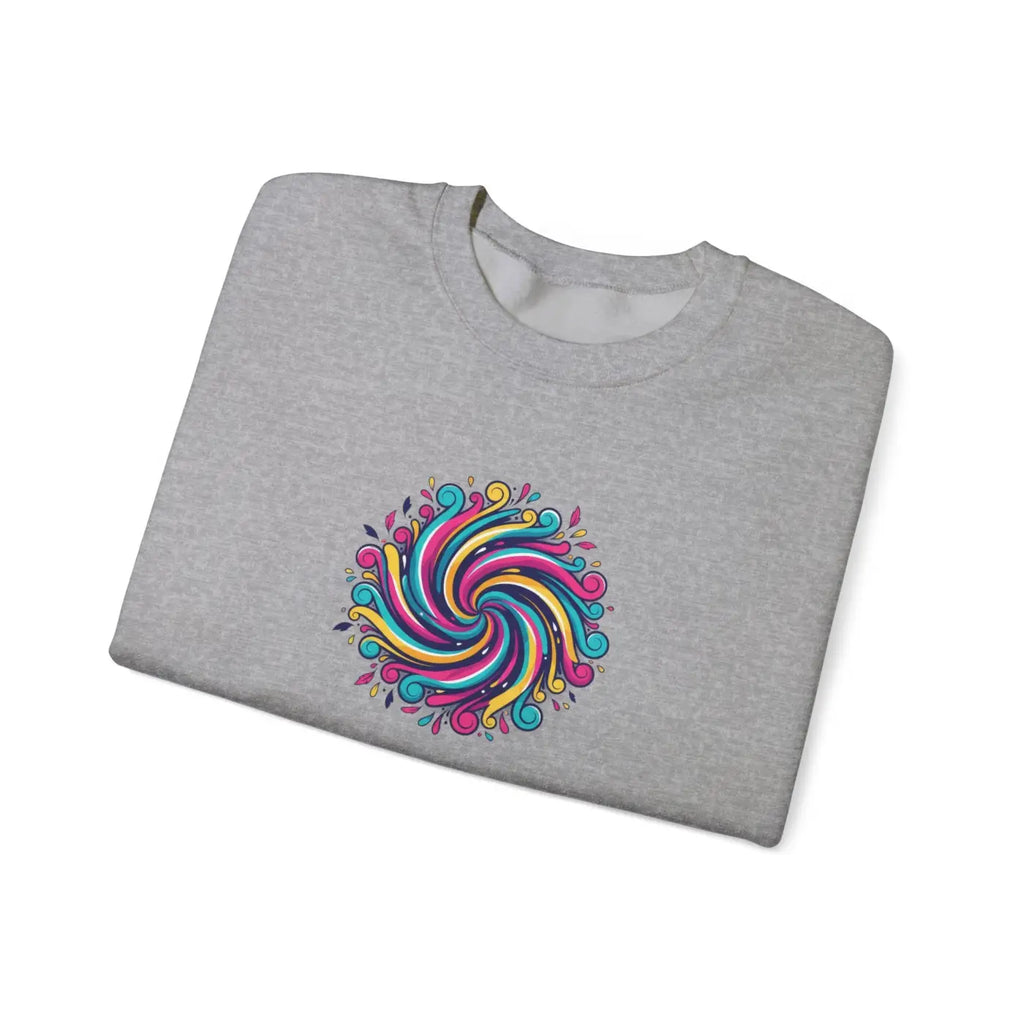 Psychedelic Swirl Crewneck - Hypnotic Mandala Design - DipaliZ