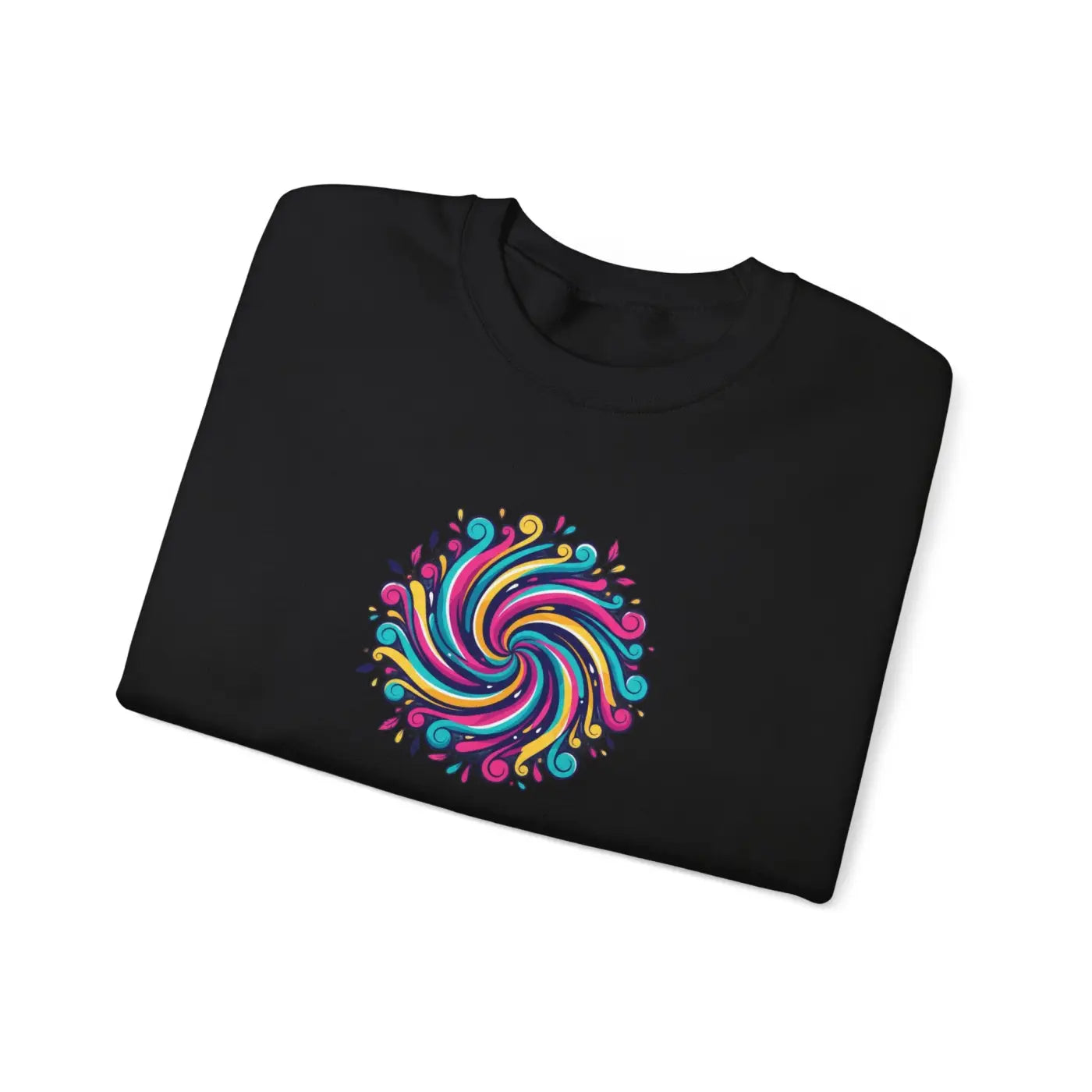 Psychedelic Swirl Crewneck - Hypnotic Mandala Design - DipaliZ