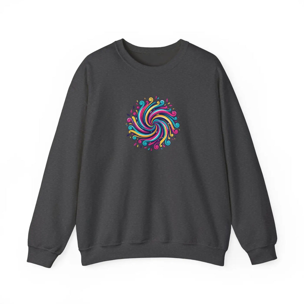 Psychedelic Swirl Crewneck - Hypnotic Mandala Design - DipaliZ
