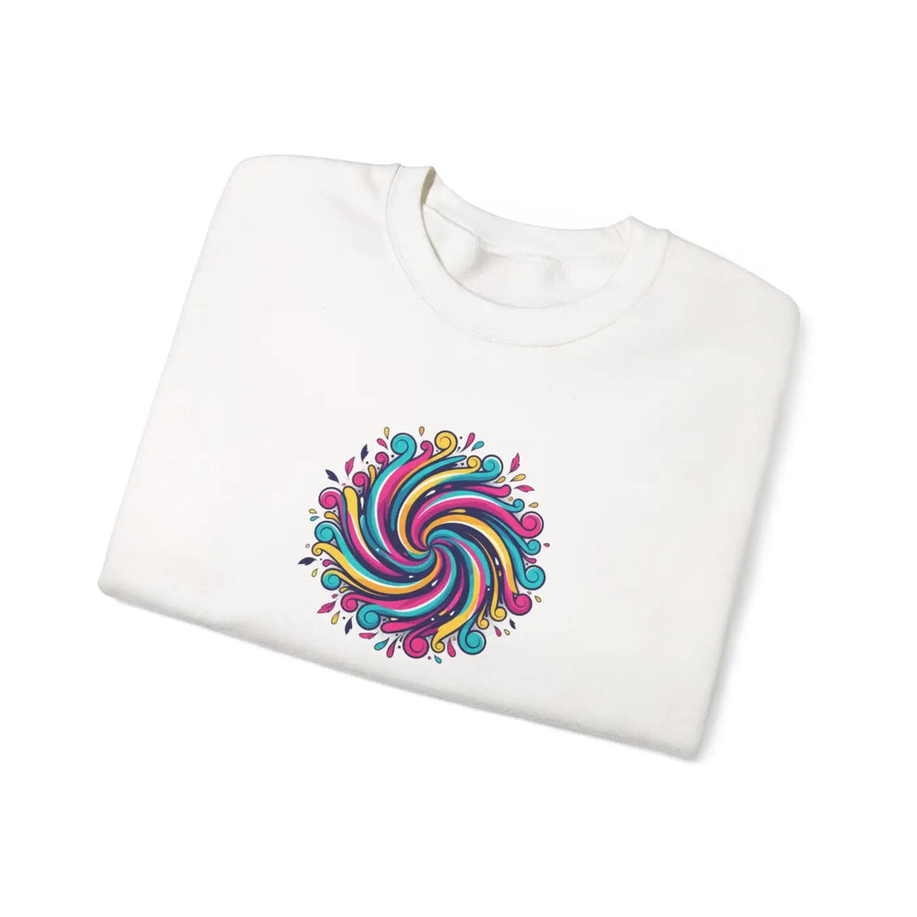Psychedelic Swirl Crewneck - Hypnotic Mandala Design - DipaliZ
