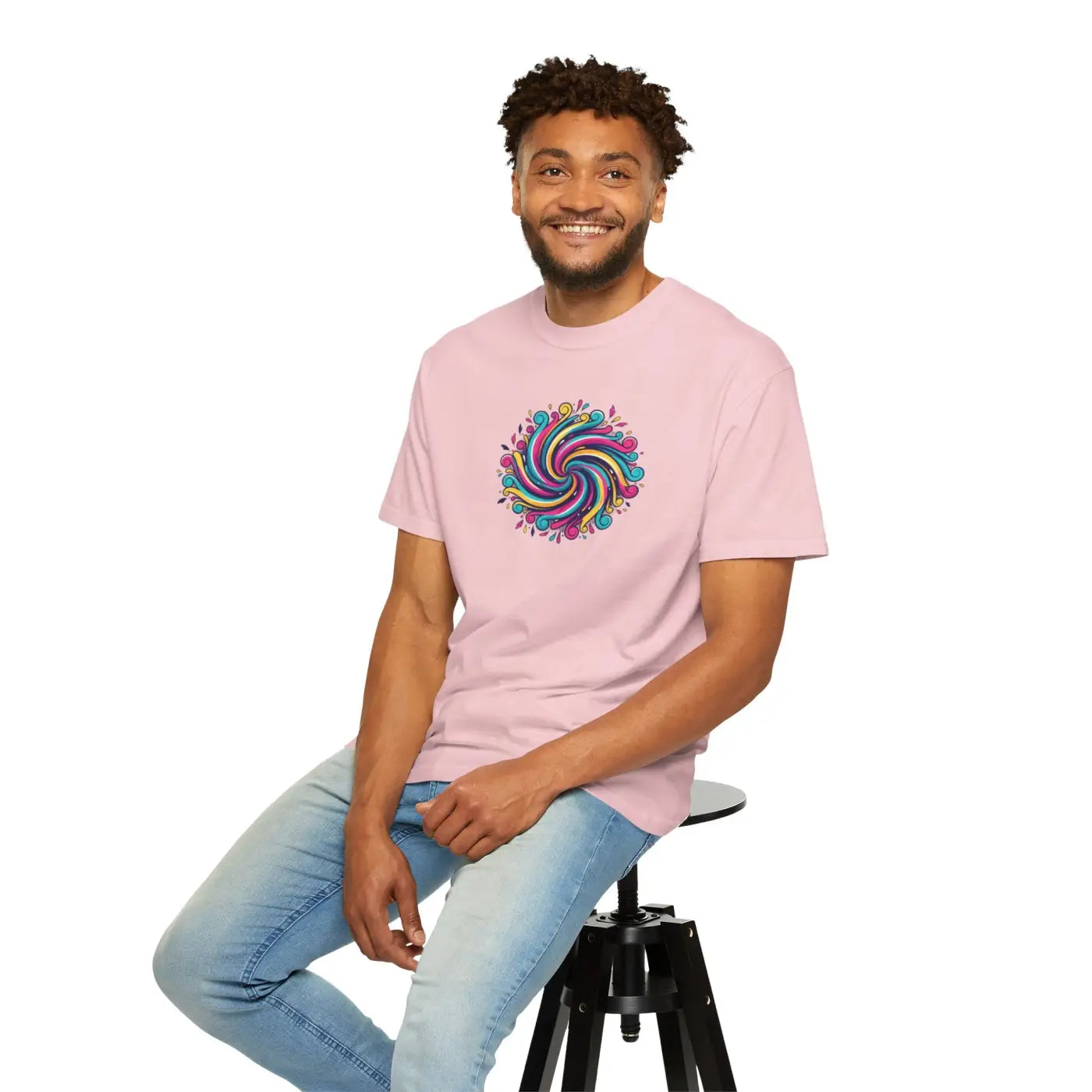 Psychedelic Swirl Graphic Tee - Vintage Vibes Style - DipaliZ