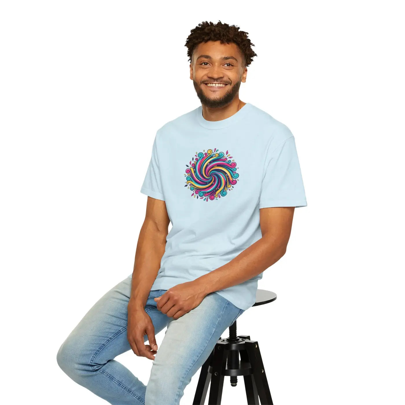Psychedelic Swirl Graphic Tee - Vintage Vibes Style - DipaliZ