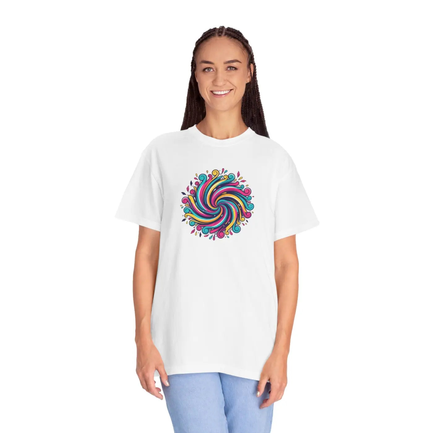 Psychedelic Swirl Graphic Tee - Vintage Vibes Style - DipaliZ