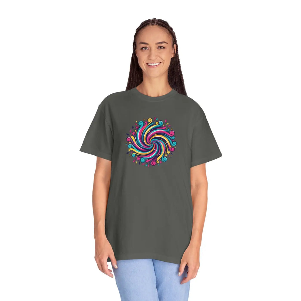 Psychedelic Swirl Graphic Tee - Vintage Vibes Style - DipaliZ