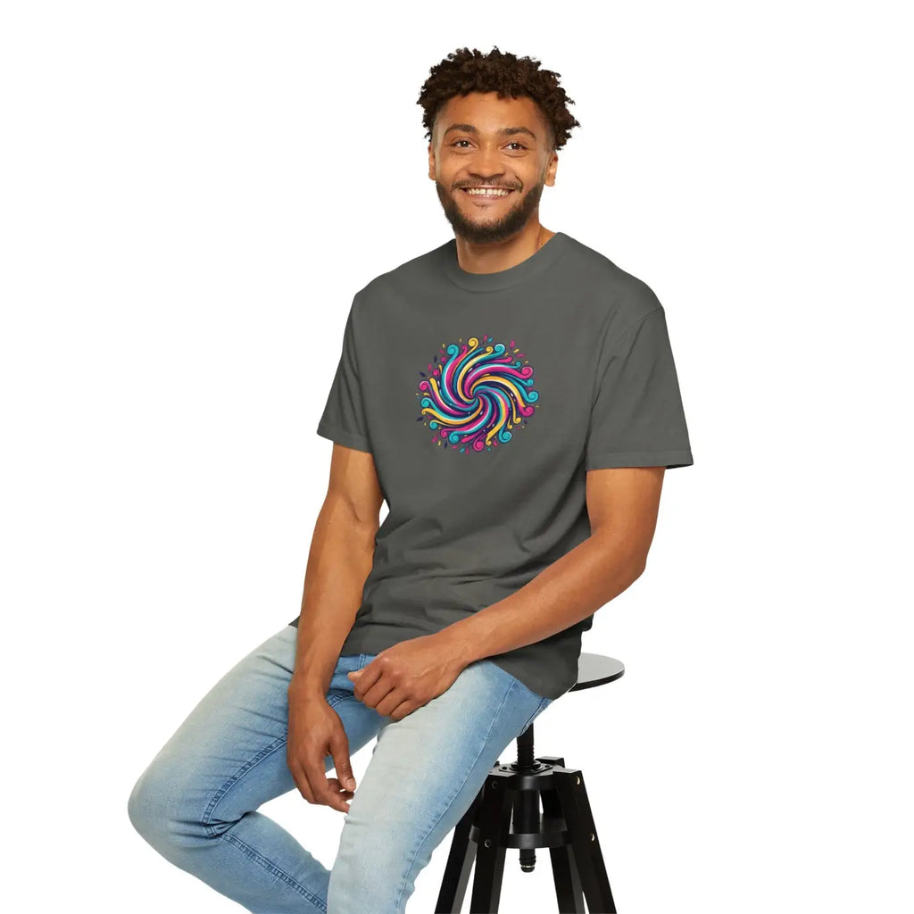 Psychedelic Swirl Graphic Tee - Vintage Vibes Style - DipaliZ