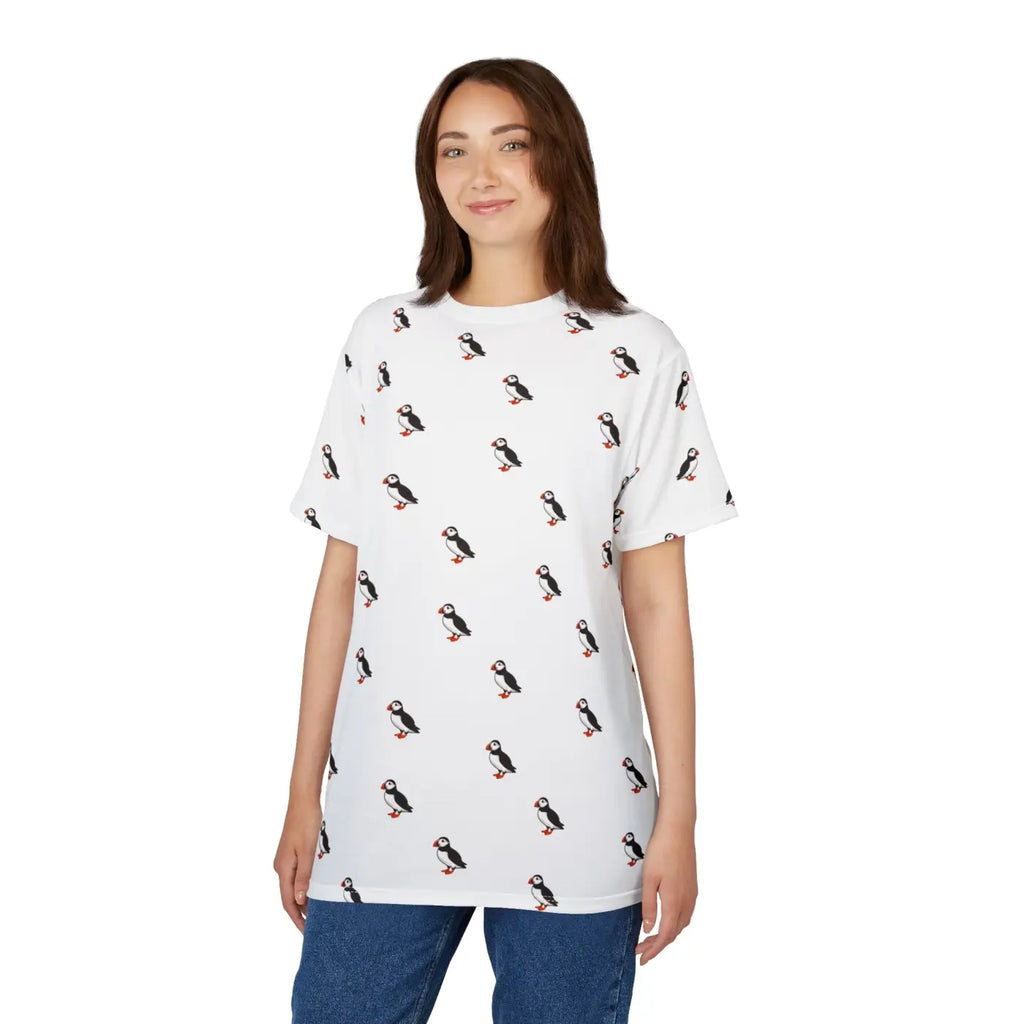 Puffin Bird Unisex Cut and Sew Tee - Globally Sourced - DipaliZ
