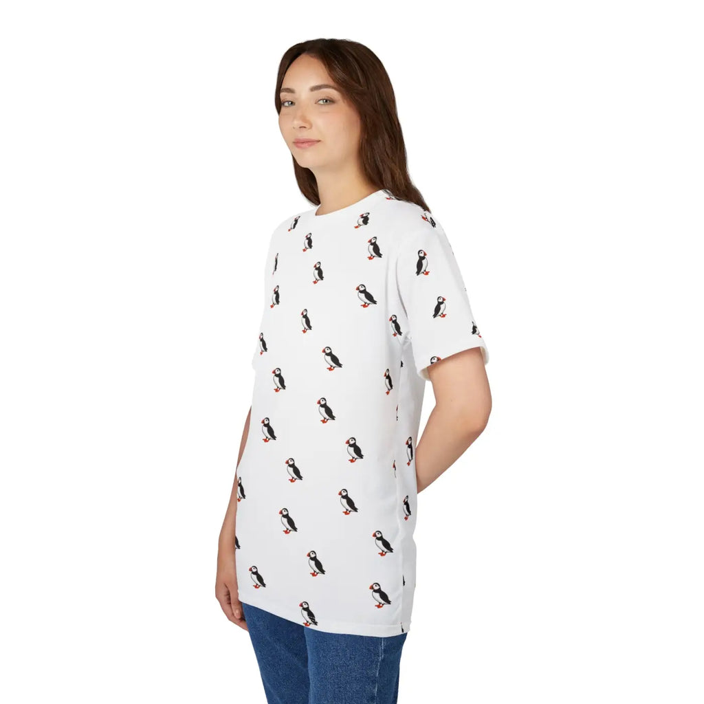 Puffin Bird Unisex Cut and Sew Tee - Globally Sourced - DipaliZ