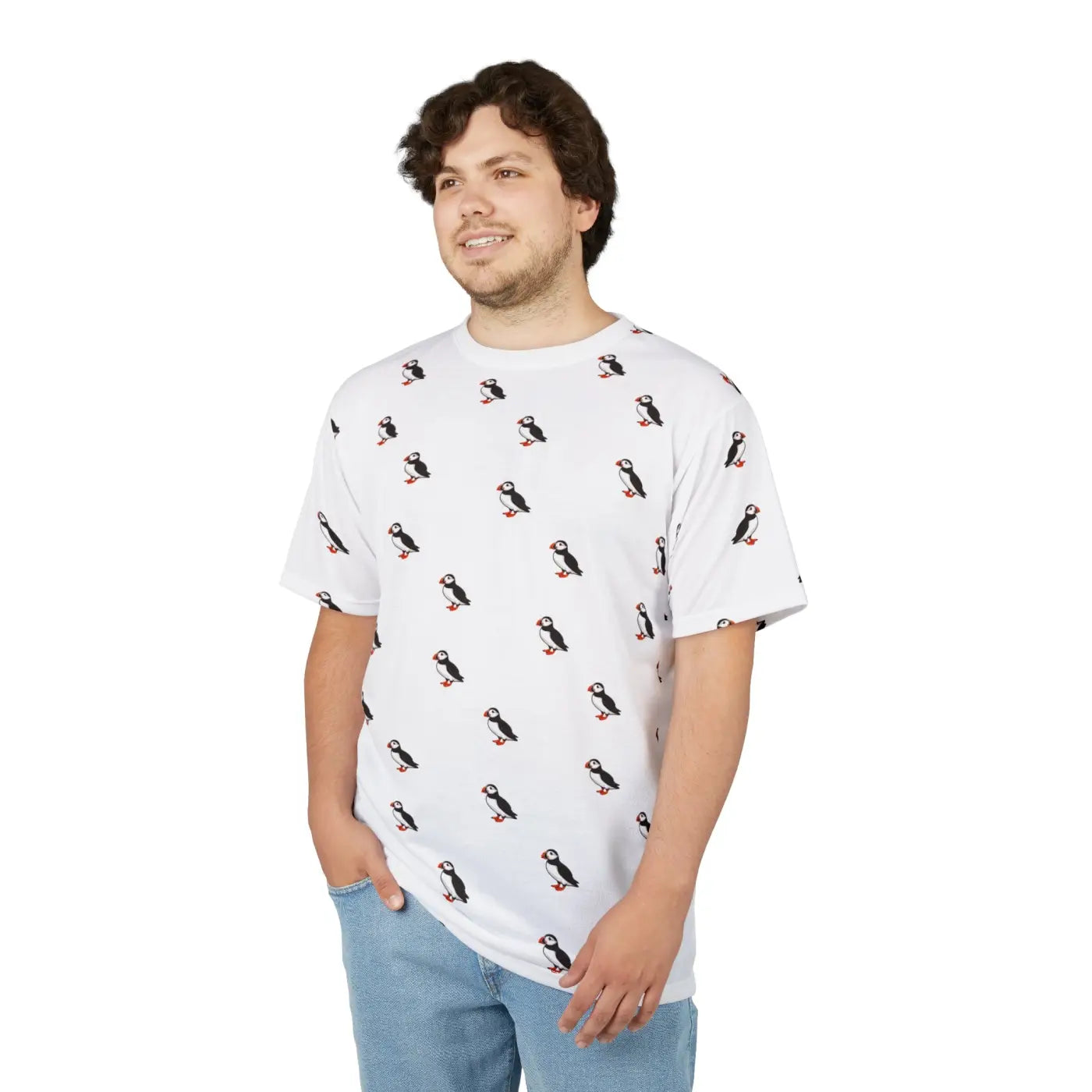 Puffin Bird Unisex Cut and Sew Tee - Globally Sourced - DipaliZ