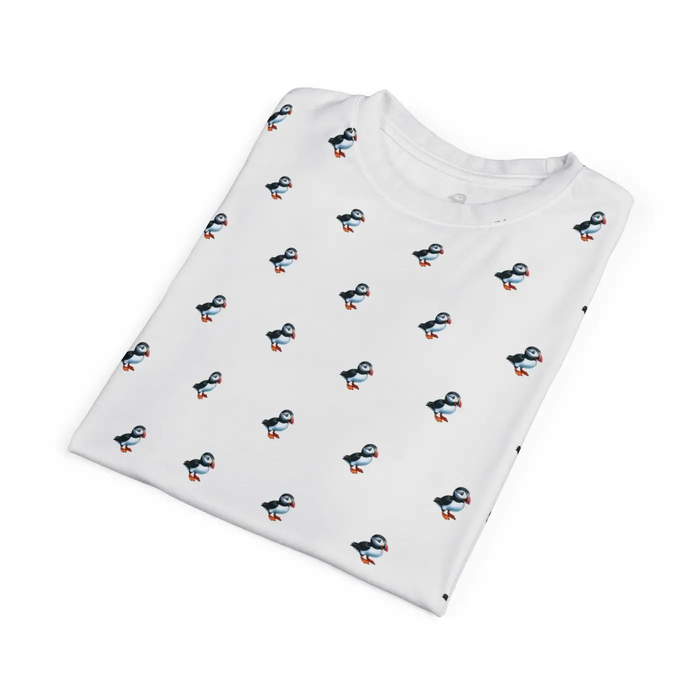 Puffin Pattern Unisex Tee - Microfiber-Knit Fabric - DipaliZ