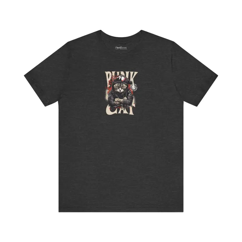 Punk Cat Unisex Tee - Soft Cotton Music Lover - DipaliZ