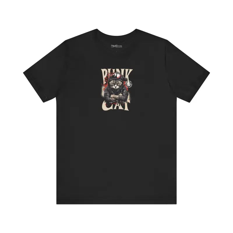 Punk Cat Unisex Tee - Soft Cotton Music Lover - DipaliZ