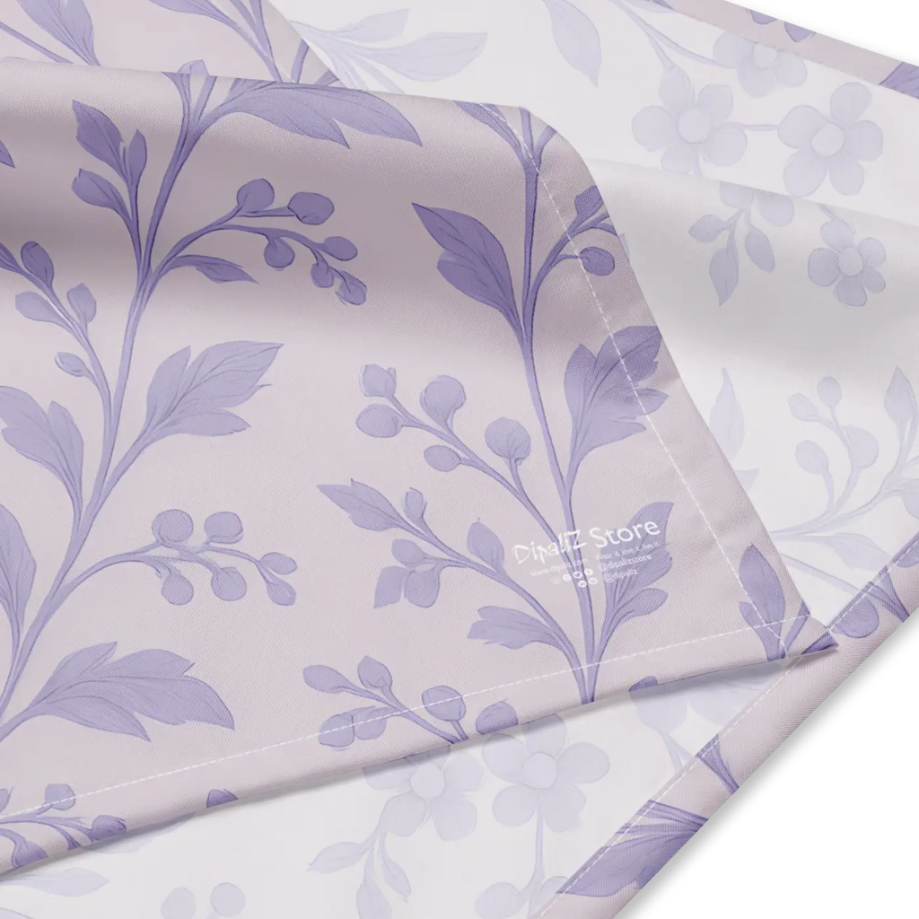 Purple Floral Vines Bandana - All-Over Print UV50 - DipaliZ