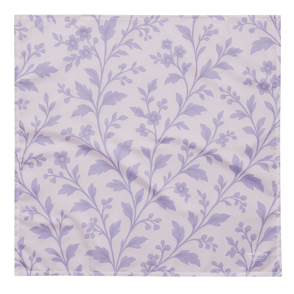 Purple Floral Vines Bandana - All-Over Print UV50 - DipaliZ