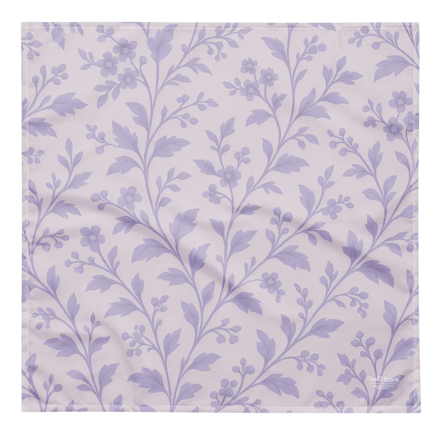 Purple Floral Vines Bandana - All-Over Print UV50 - DipaliZ