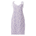 Midi Dress - Purple Floral Vines Built-In Bra - DipaliZ