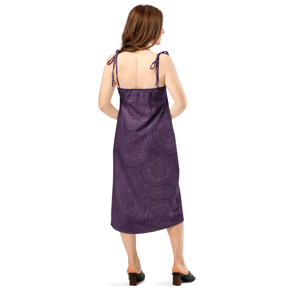 Purple Mandala Midi Dress - Summer Breeze Bohemian - DipaliZ