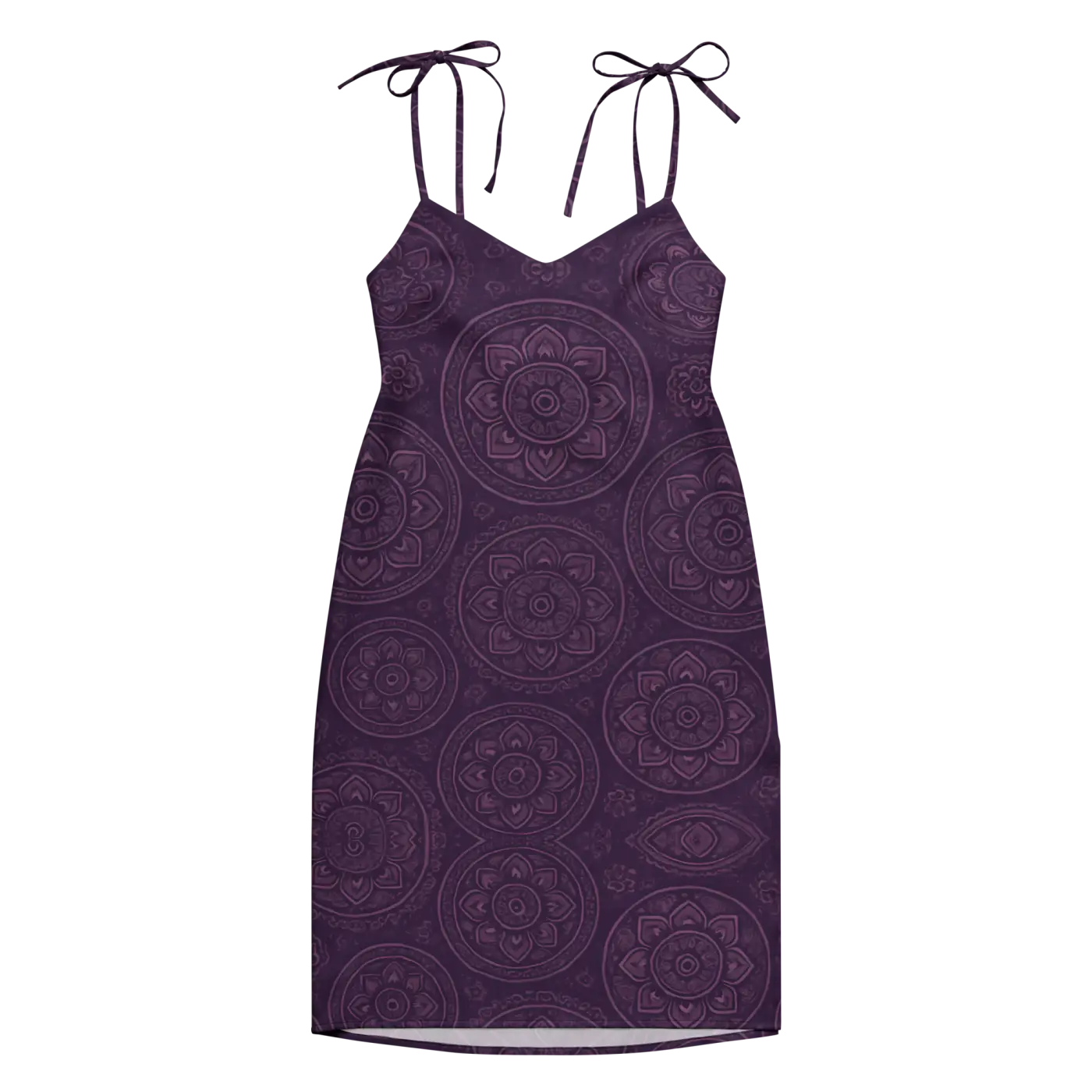 Purple Mandala Midi Dress - Summer Breeze Bohemian - DipaliZ