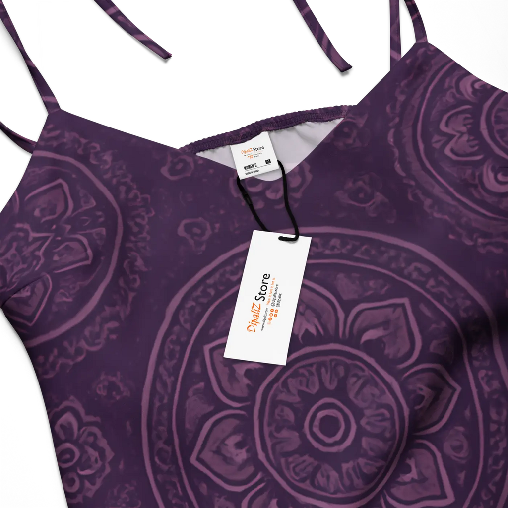Purple Mandala Midi Dress - Summer Breeze Bohemian - DipaliZ
