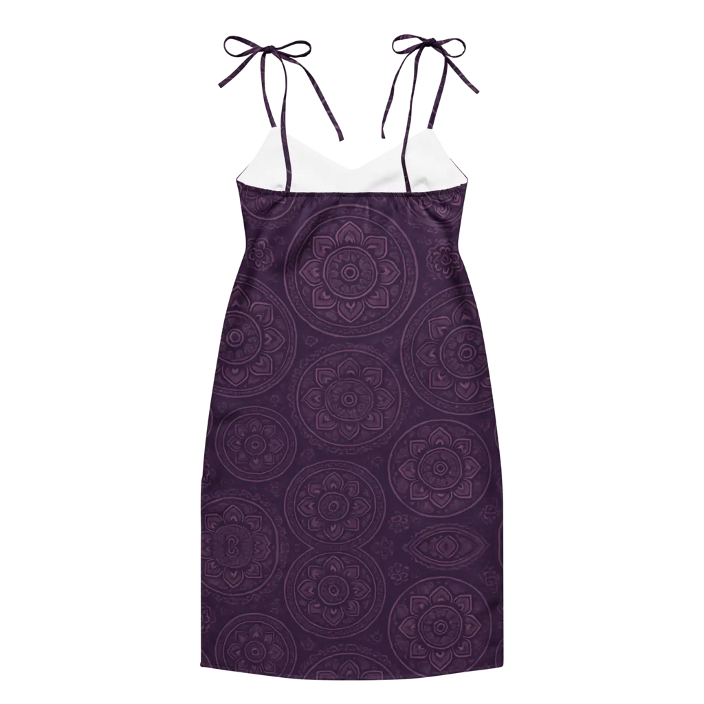 Purple Mandala Midi Dress - Summer Breeze Bohemian - DipaliZ