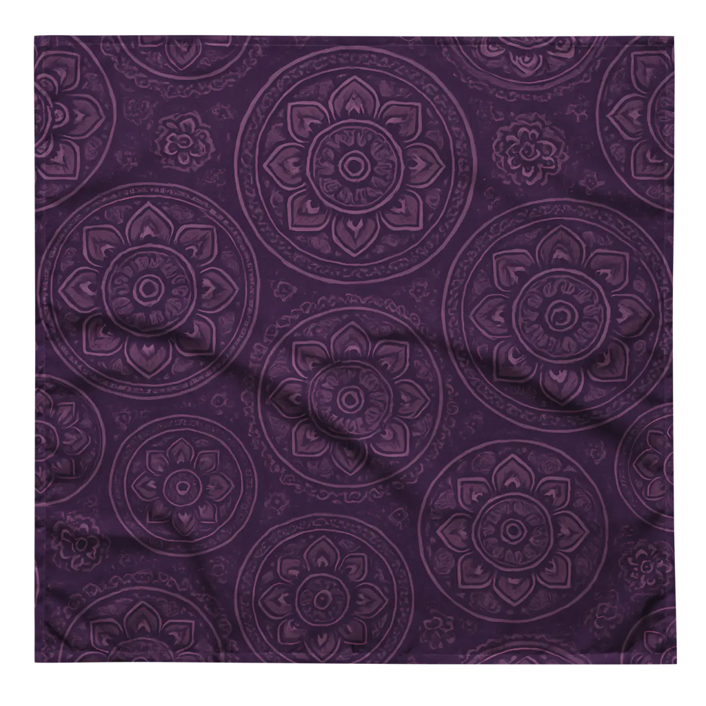 Purple Mandala Print Bandana - Statement Maker - DipaliZ
