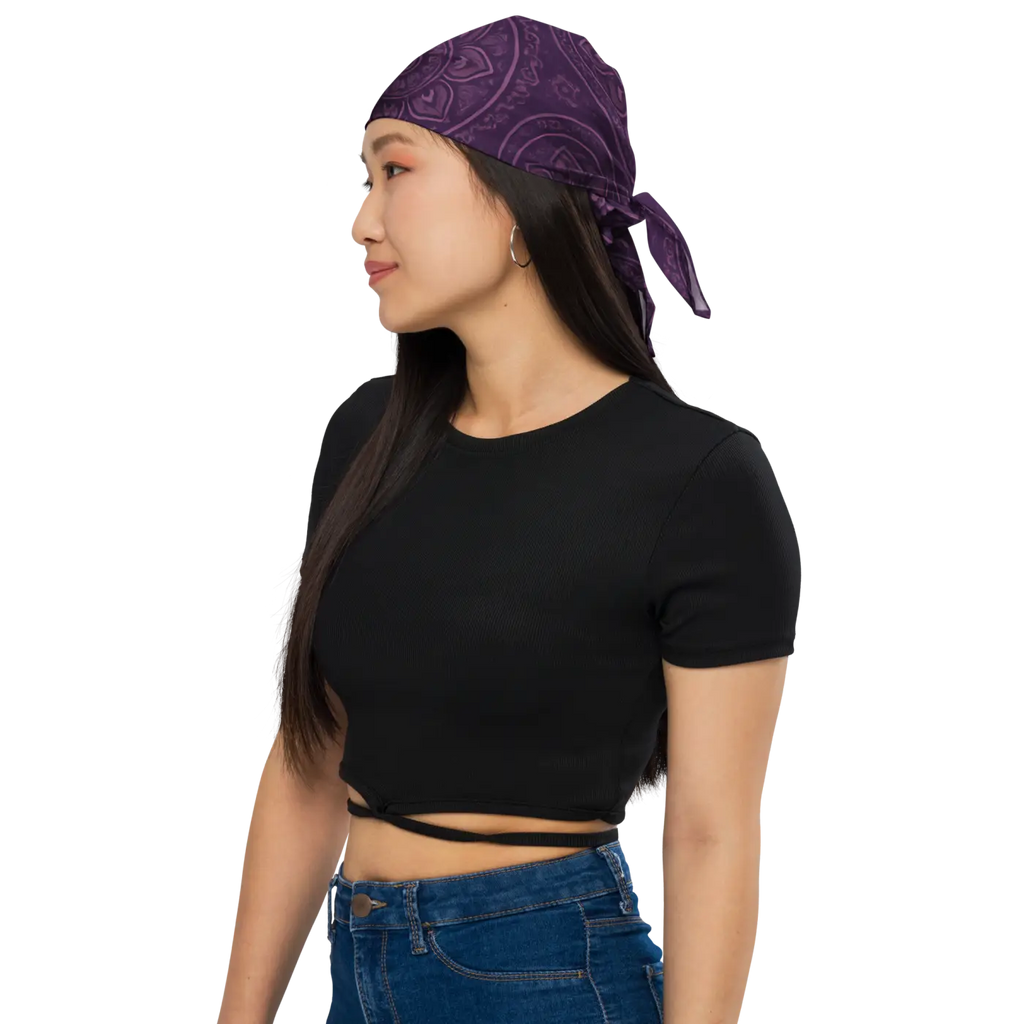 Purple Mandala Print Bandana - Statement Maker - DipaliZ