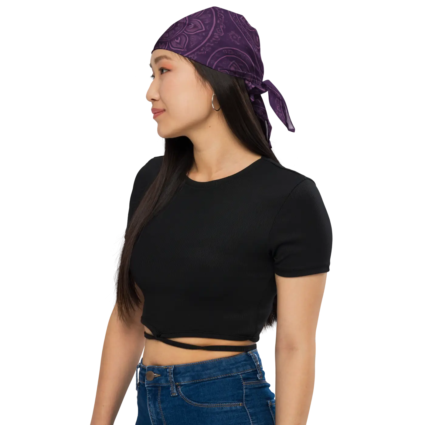Purple Mandala Print Bandana - Statement Maker - DipaliZ