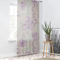 Purple Rose Flowers Curtain - Floral Home Decor - DipaliZ