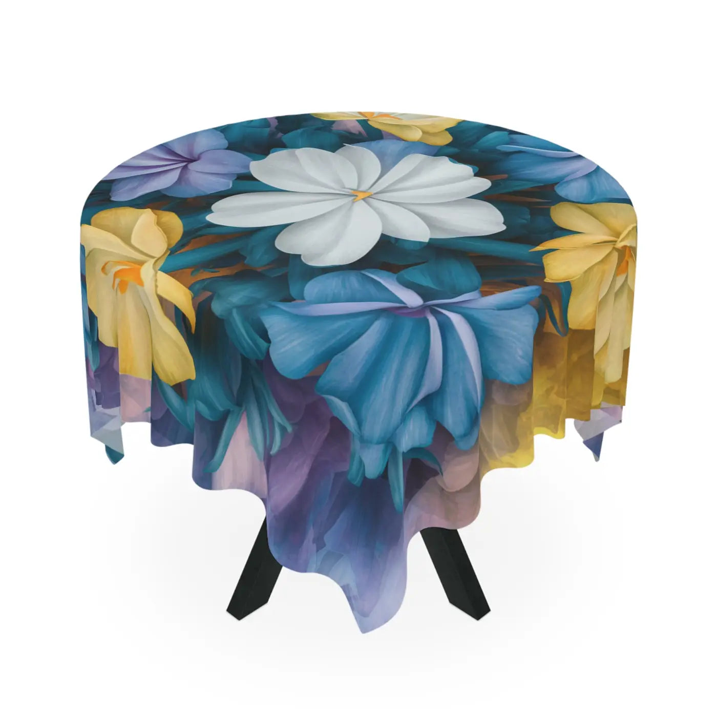 Sunshine Bloom Tablecloth - One-Sided Print Spring Decor - DipaliZ
