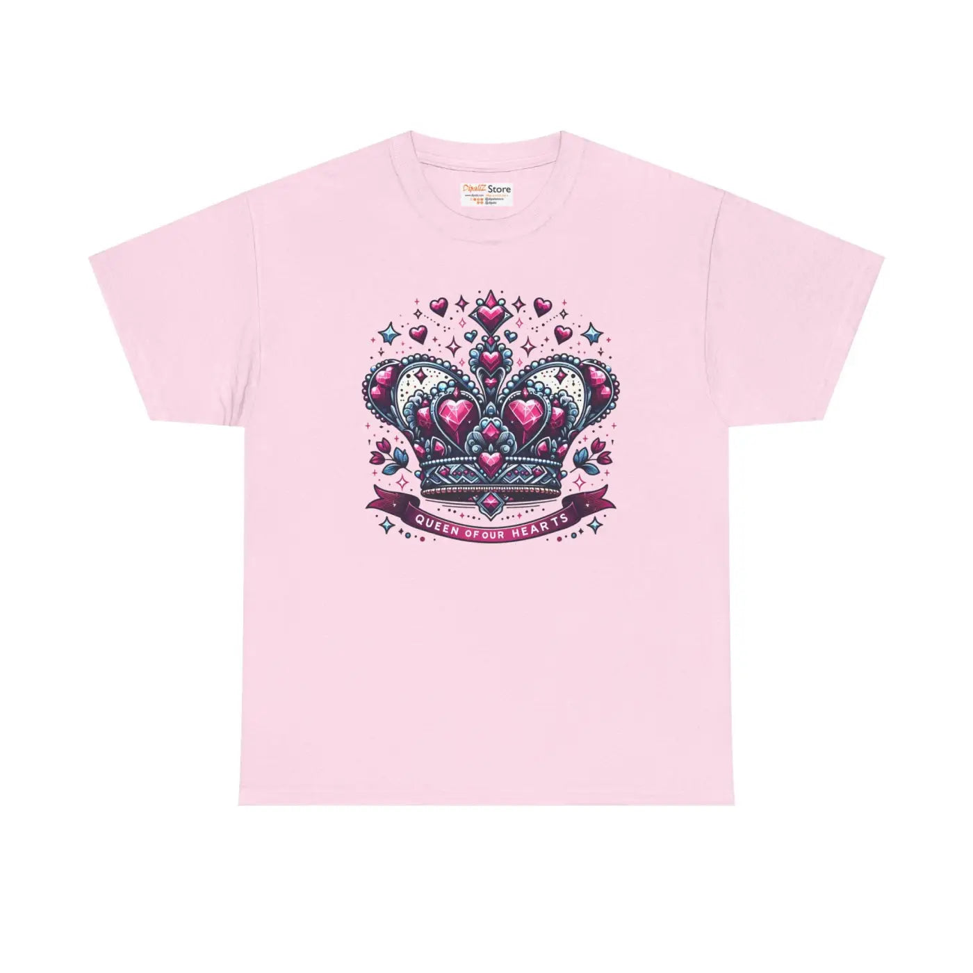 Queen of Hearts Unisex Heavy Cotton Tee - Royal Crown - DipaliZ