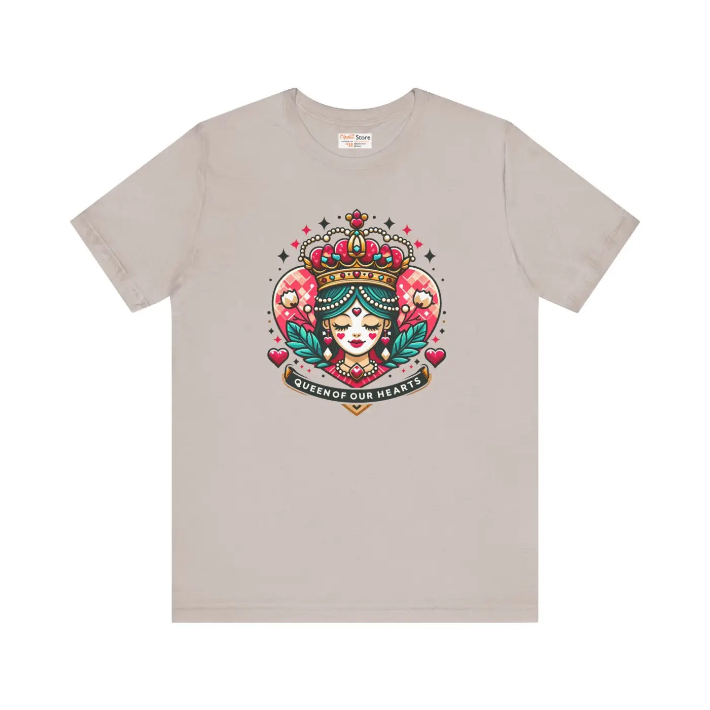 Hearts Unisex Jersey Tee - Striking Heart Queen Design - DipaliZ
