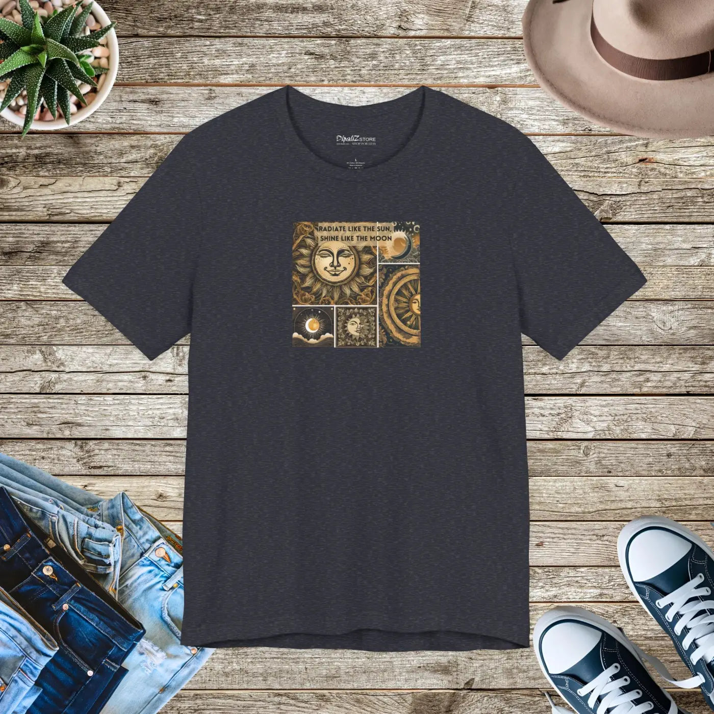 Unisex Jersey Short Sleeve Tee - Soft Cotton Celestial - DipaliZ