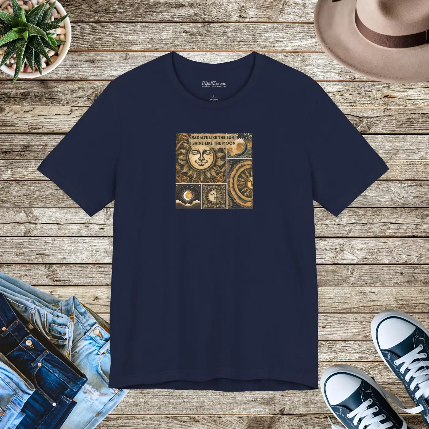 Unisex Jersey Short Sleeve Tee - Soft Cotton Celestial - DipaliZ