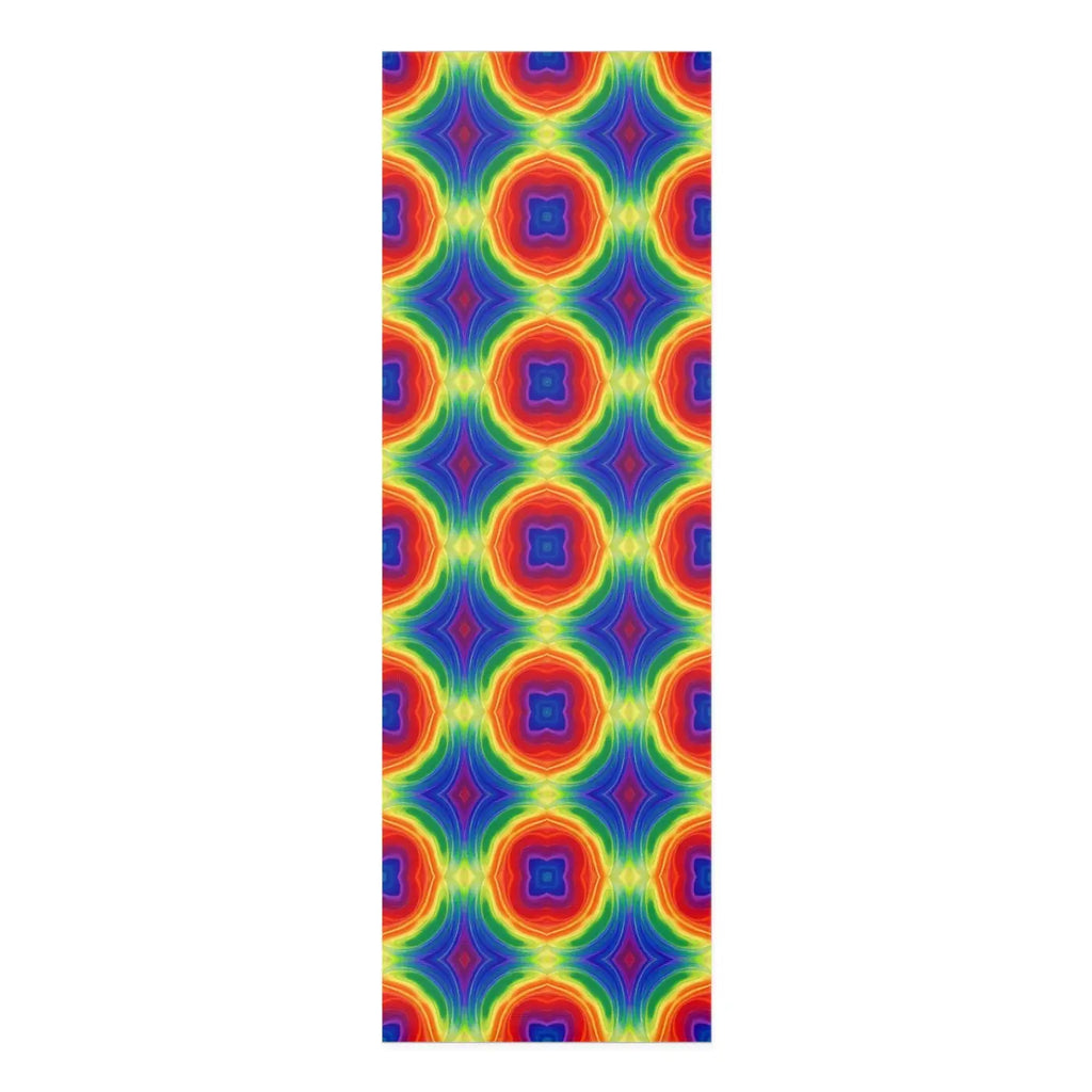 Rainbow Kaleidoscope Foam Yoga Mat - Energy Flow Design - DipaliZ
