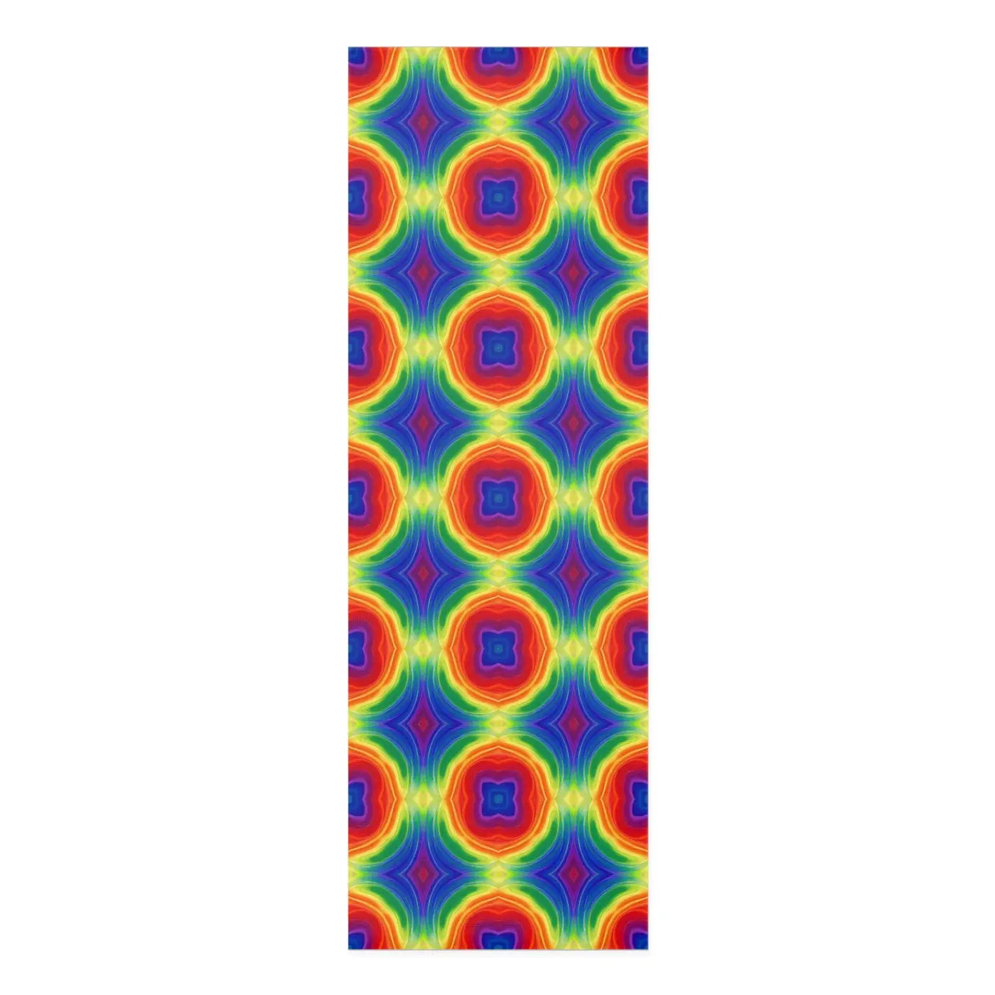 Rainbow Kaleidoscope Foam Yoga Mat - Energy Flow Design - DipaliZ