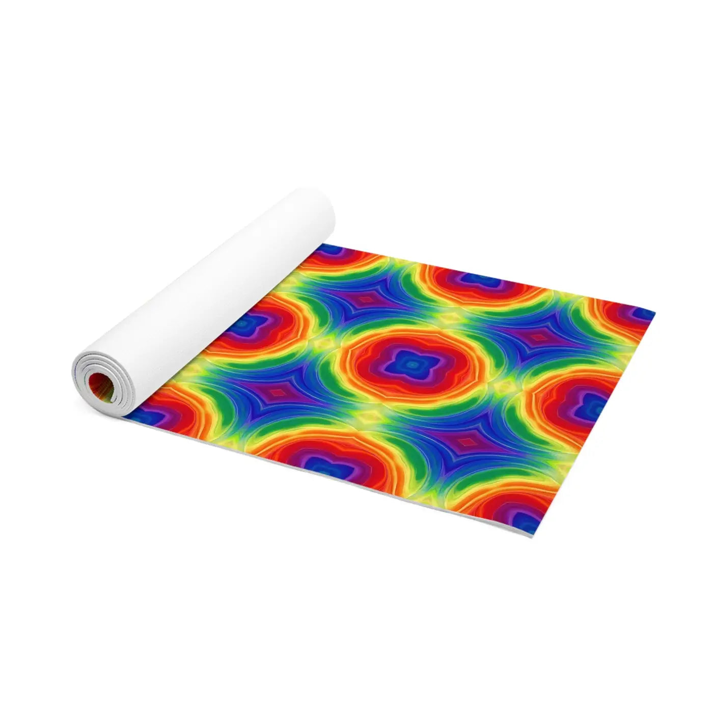 Rainbow Kaleidoscope Foam Yoga Mat - Energy Flow Design - DipaliZ