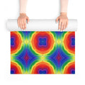 Rainbow Kaleidoscope Foam Yoga Mat - Energy Flow Design - DipaliZ