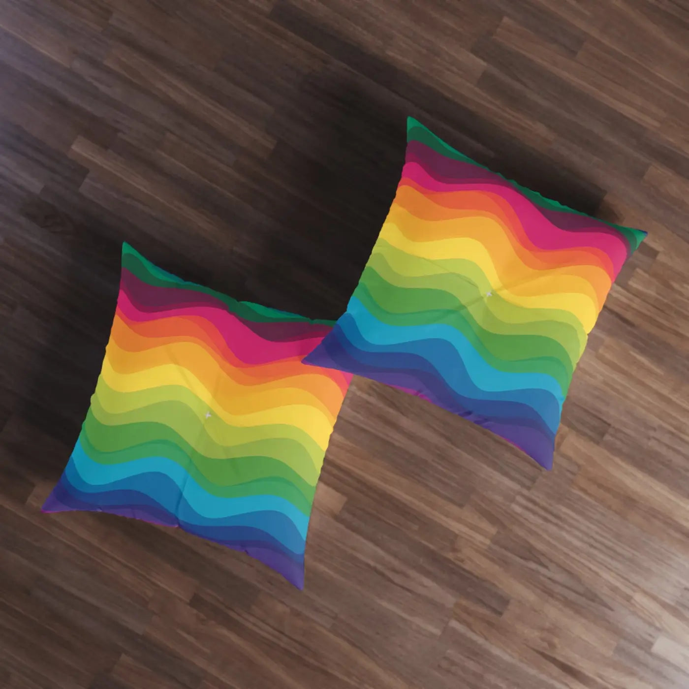 Wave Floor Pillow - Rainbow Comfort Vibe Design - DipaliZ