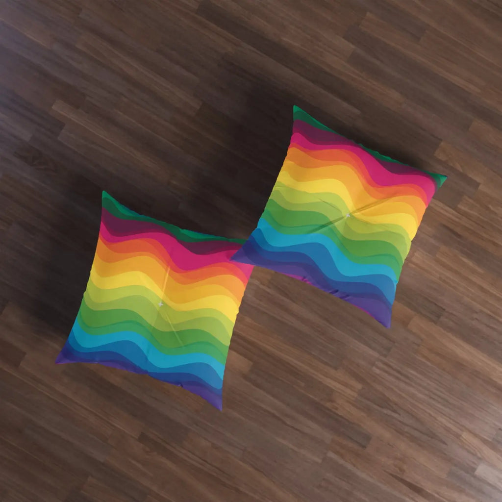 Wave Floor Pillow - Rainbow Comfort Vibe Design - DipaliZ